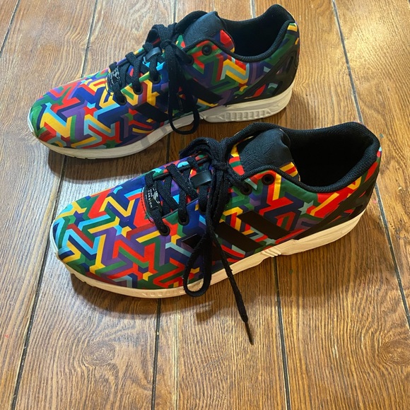 ❌SOLD❌Adidas ZX Flux Multi-Color Mens 10.5 - Picture 3 of 9
